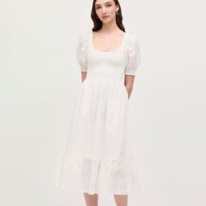 NWT Hill House Louisa Dress in White Eyelet (XS)